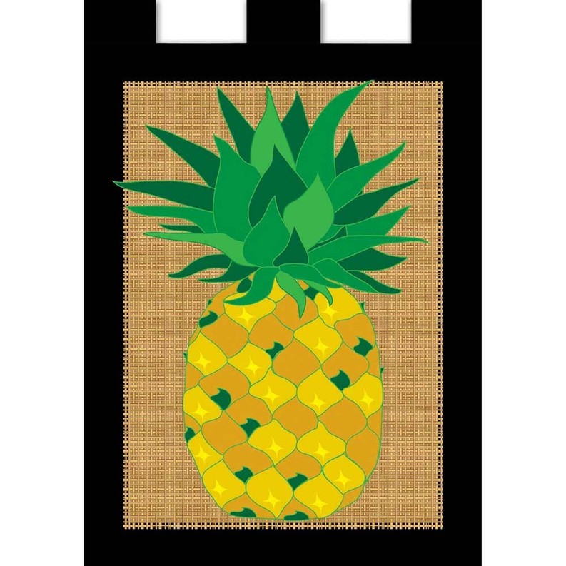 Pineapple Burlap Flag