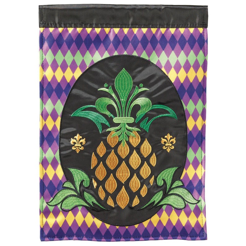 Pineapple Fleur De Lis Flag Plus