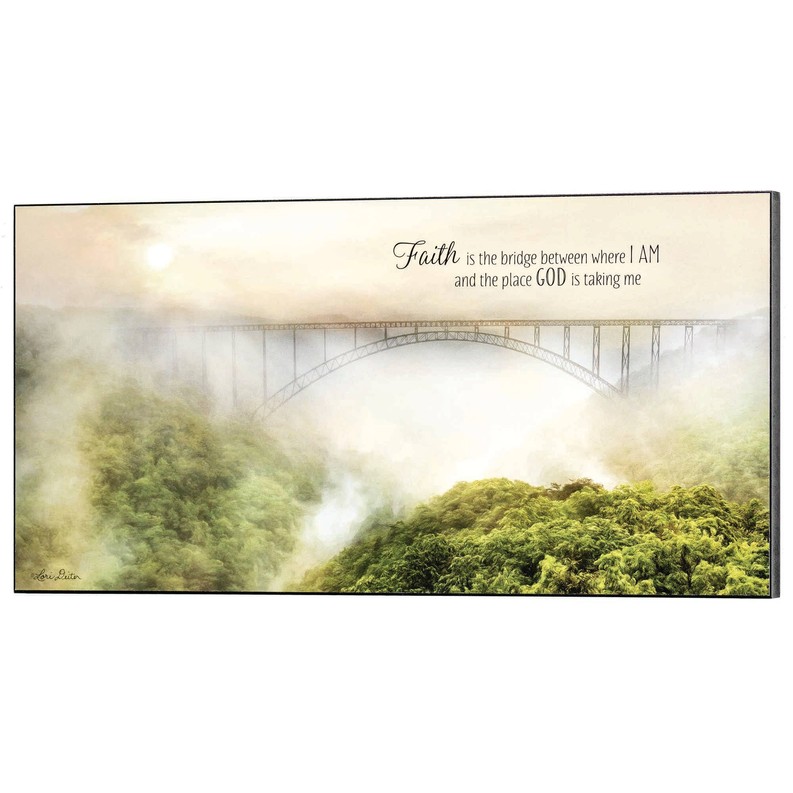Plaque Wall Faith Is The Bridge Mdf 18X9