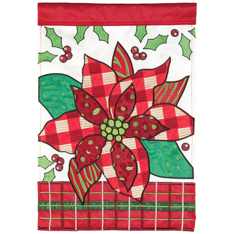 Poinsettia Flag Poly 