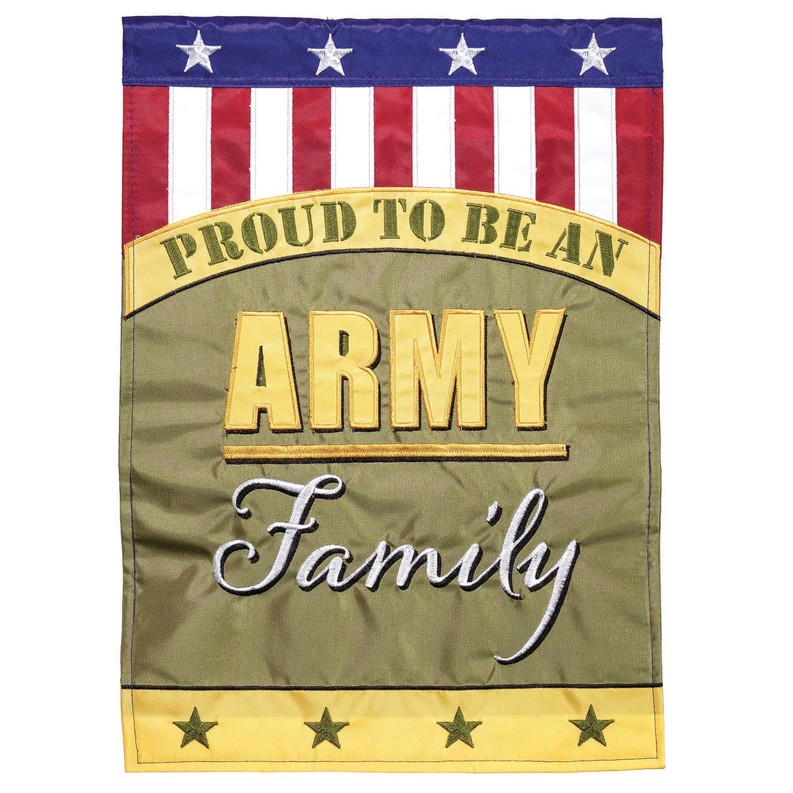 Proud To Be An Army Family Double Applique Garden Flag