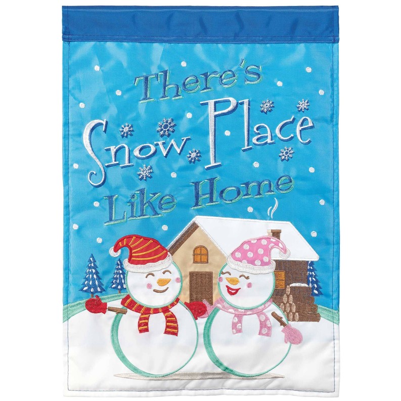 Snow Place Like Home Flag Poly 