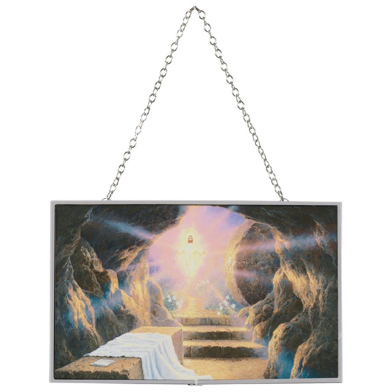 Suncatcher Christ Is Risen 8In Rectangle