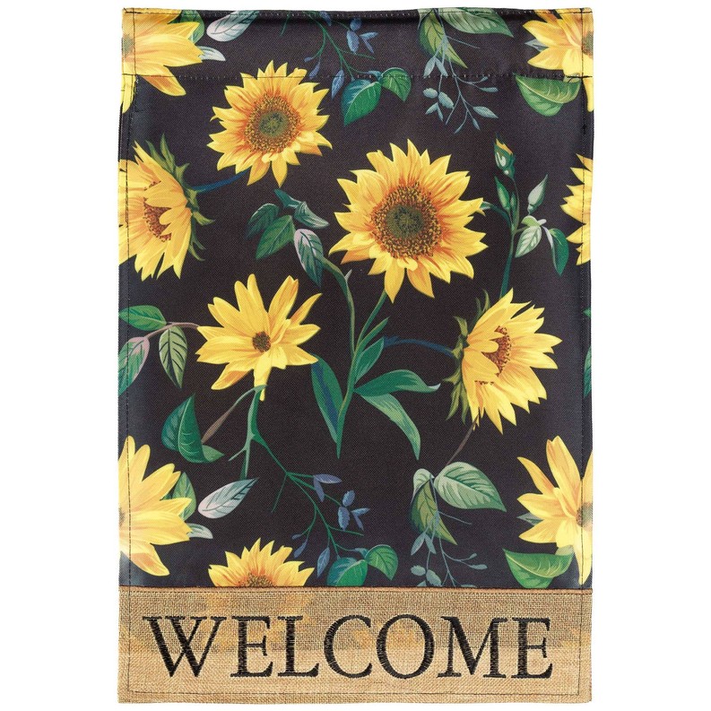 Sunflower Welcome Flag Applique Plus