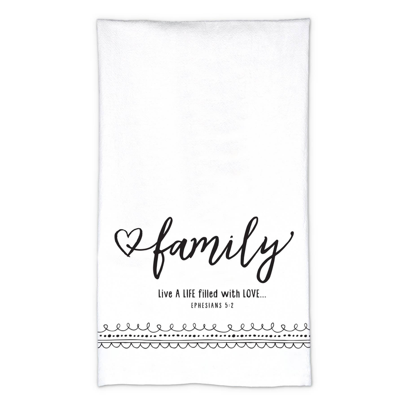 Tea Towel Artisan Doodles Family Eph 5:2