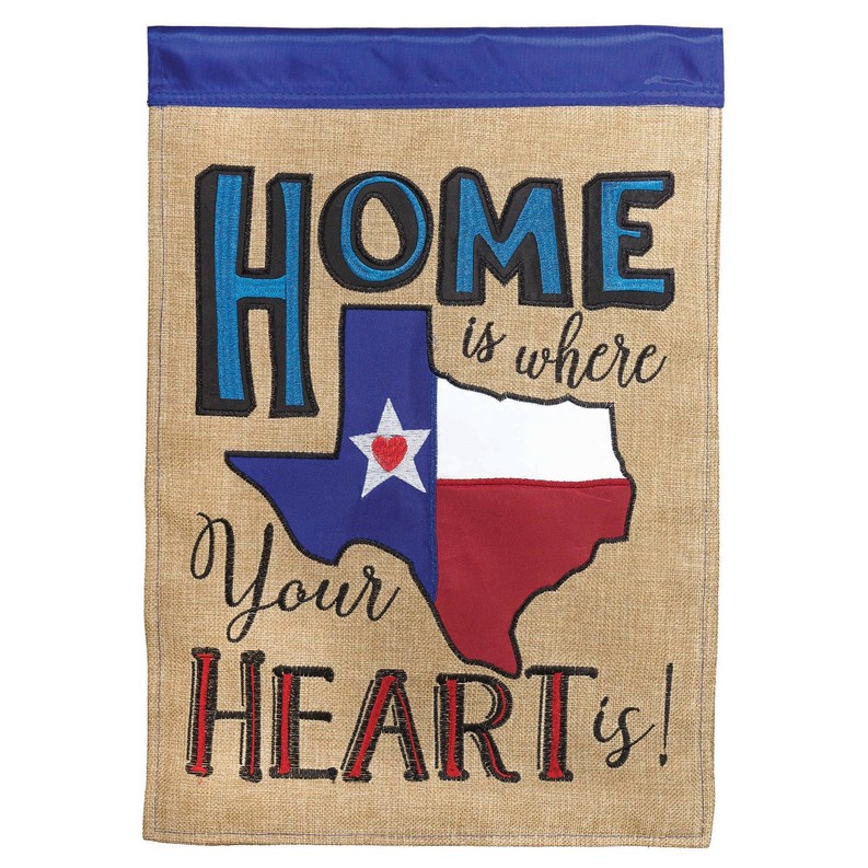 Texas Heart Applique Flag