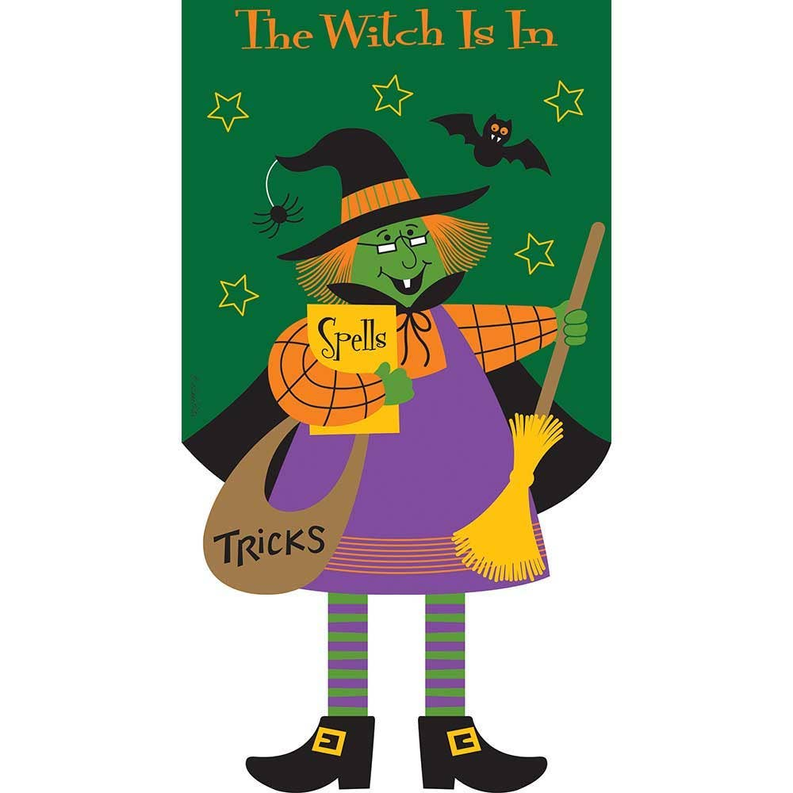 The Witch Is In Garden Flag