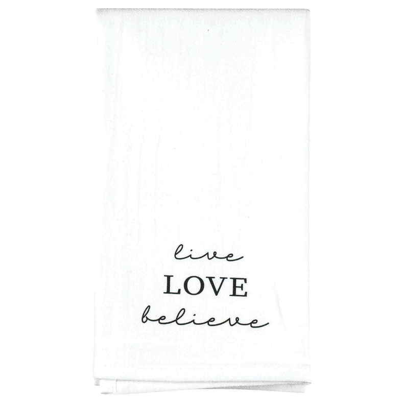 Towel Flrsack Live Love Believe Cotton 