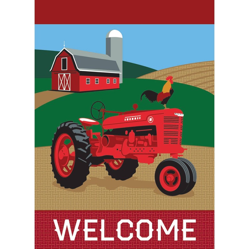 Tractor Welcome Blap Flag