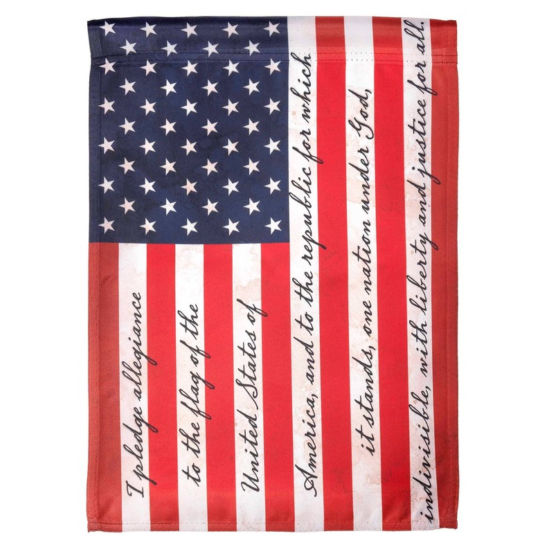 U.S. Flag Pledge Outdoor Print Flag
