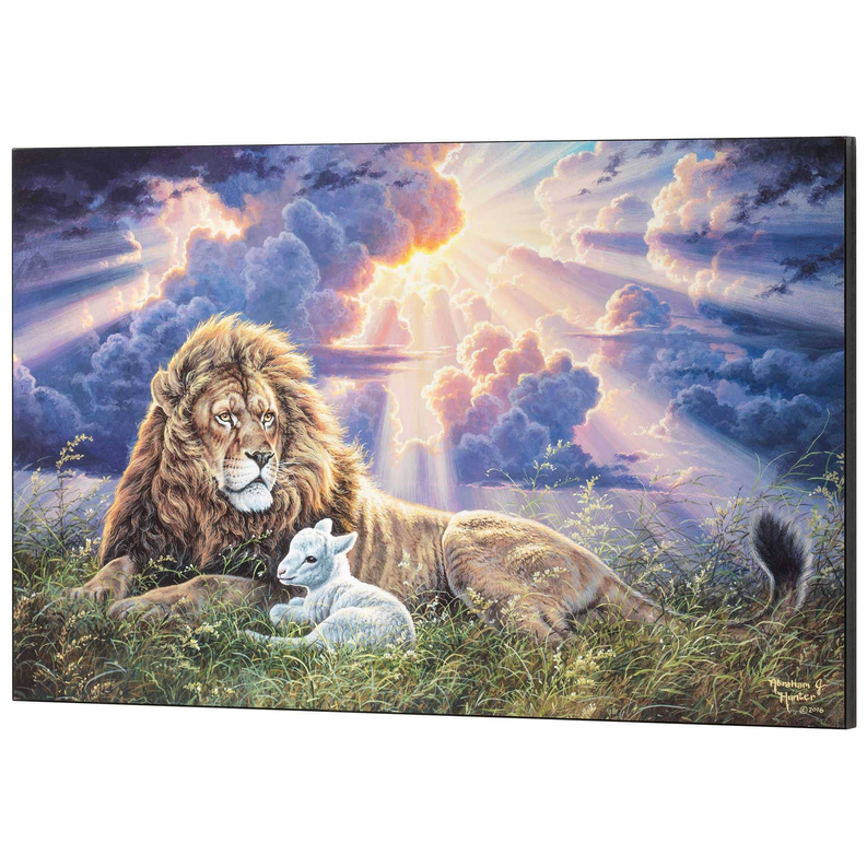 Wall Plaque Lion Lamb Peace 