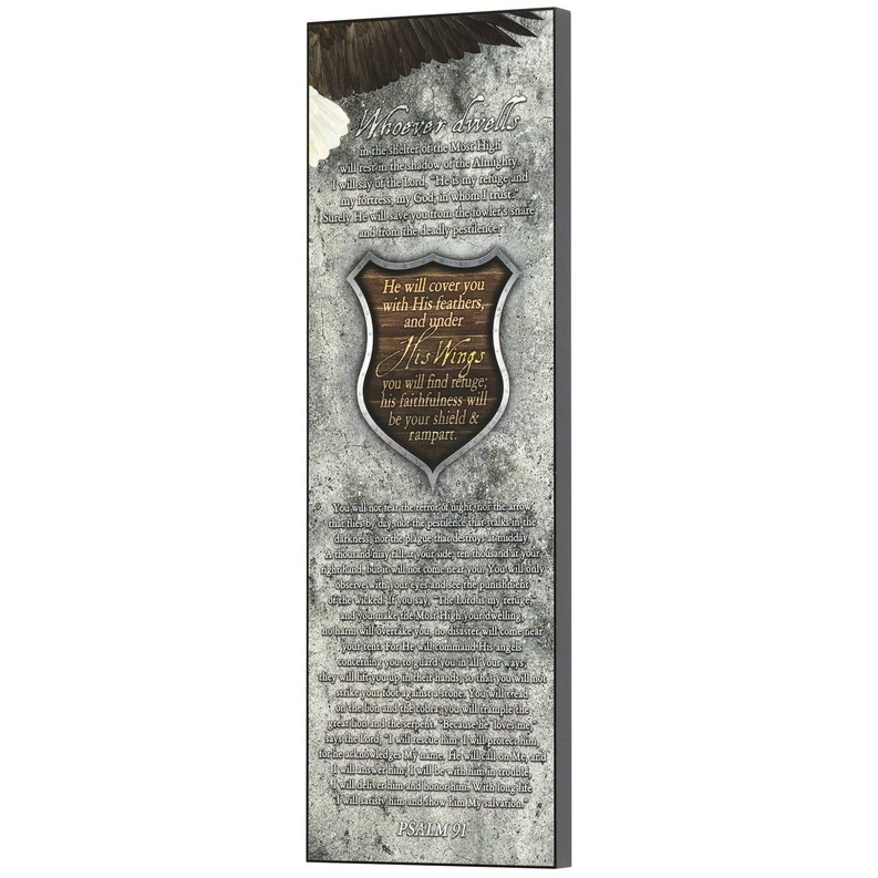 Wall Plaque Psalm 91 Eagle