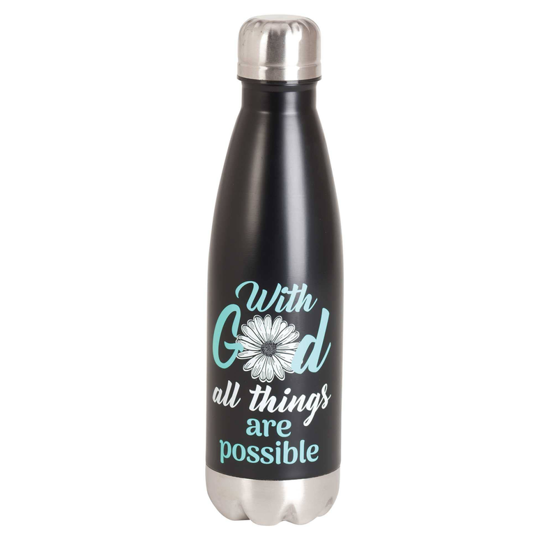 Water Bottle - 17 oz 17oz black With God All 