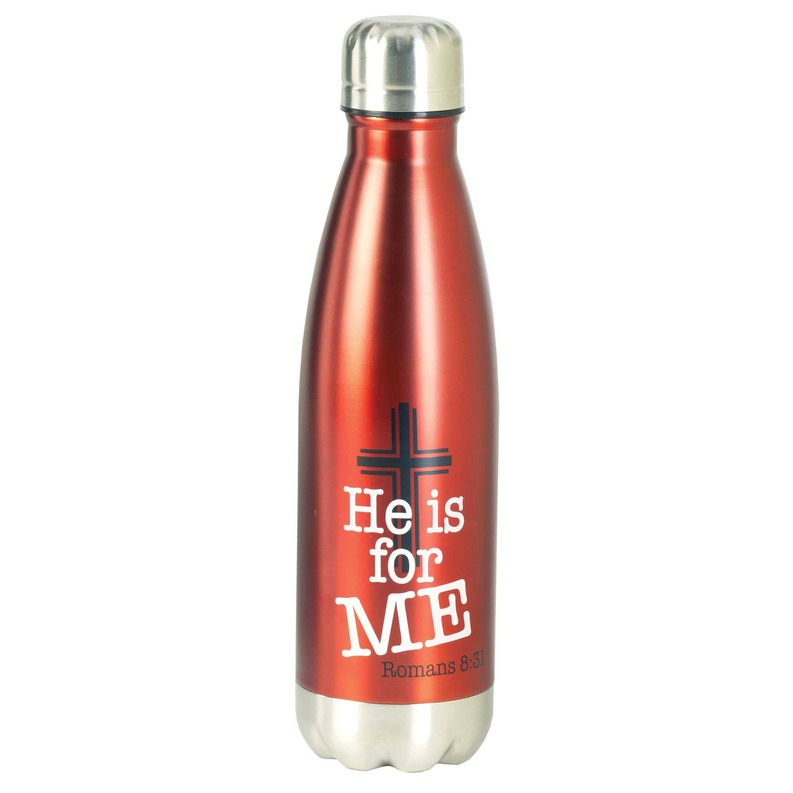 Water Bottle - 17 oz 17oz red He Is For Me 