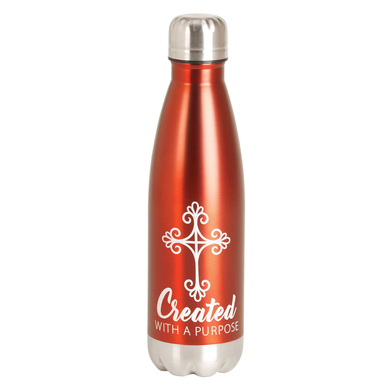 Water Bottle - 17 oz 17oz red Created With A 
