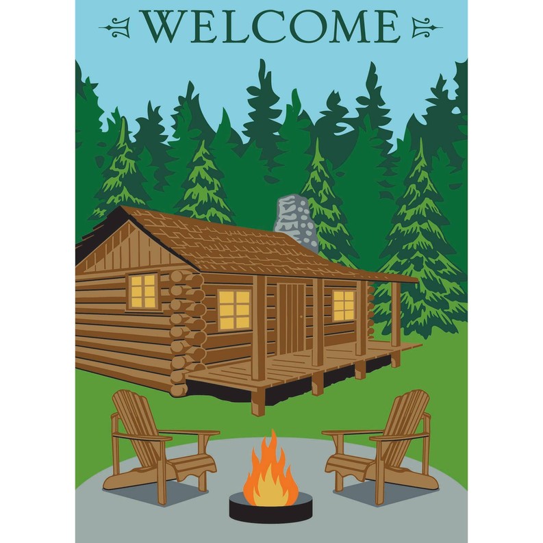 Welcome Cabin Flag