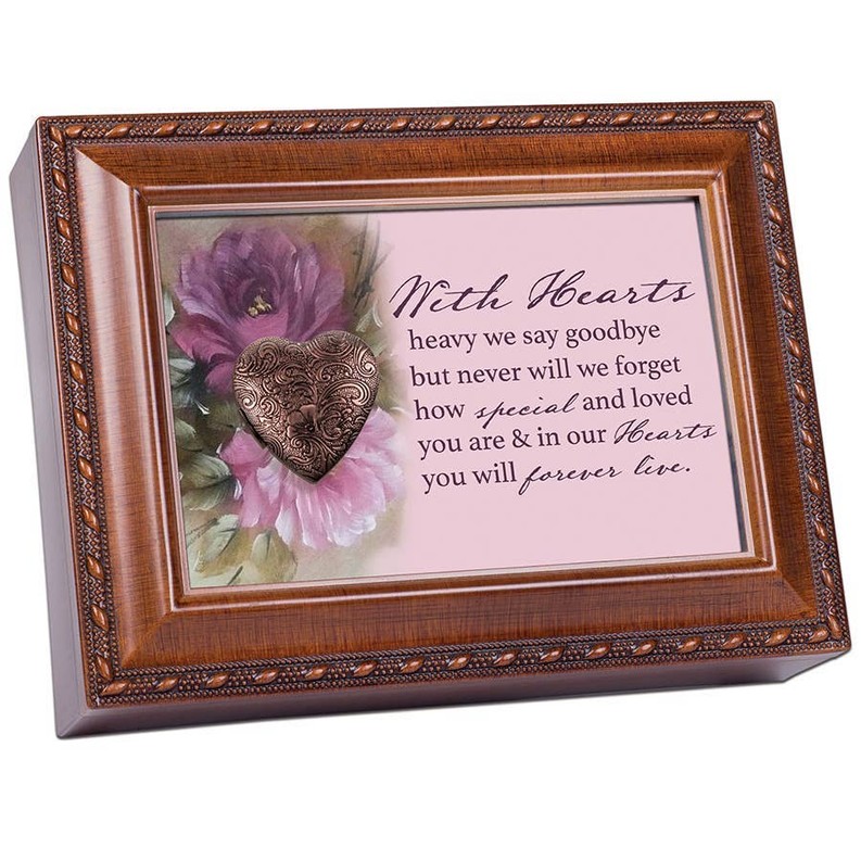 With Hearts Heavy Locket Bereavement Music Box