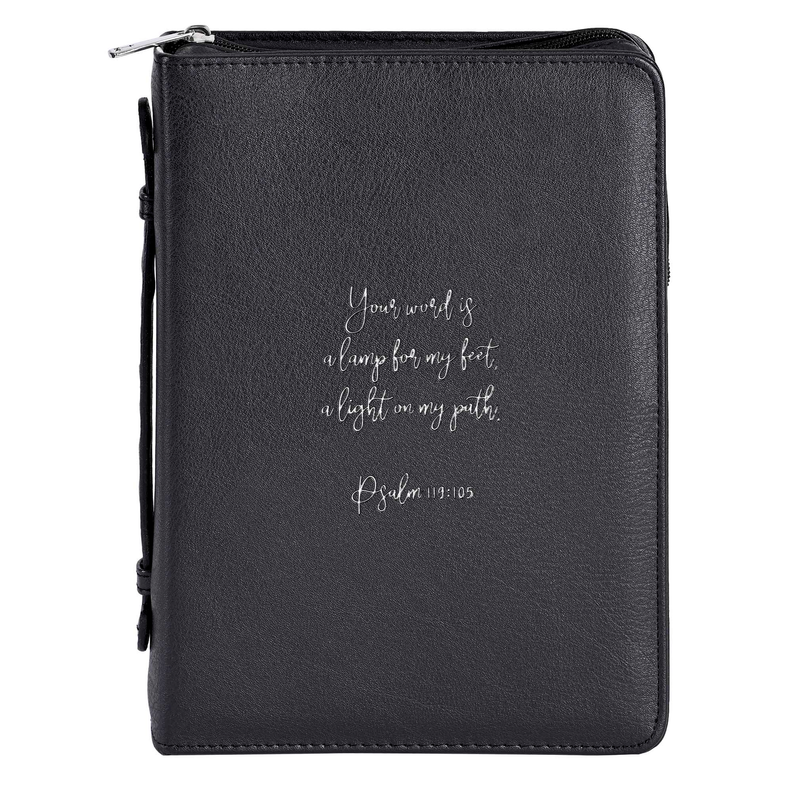 Bible Cover Your Word Black XL