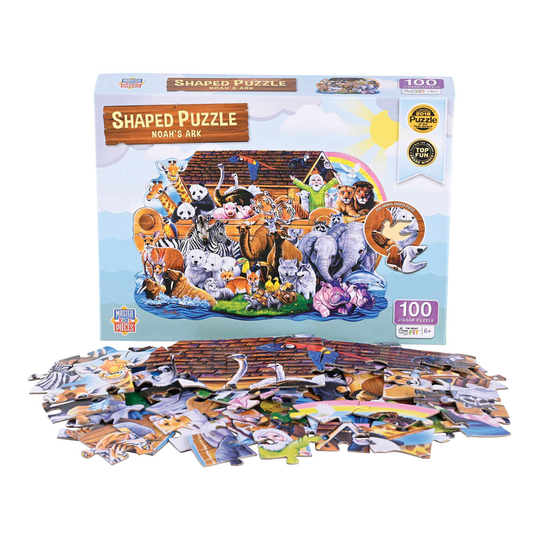 NOAHS ARK SHAPED PUZZLE 100 PIECES