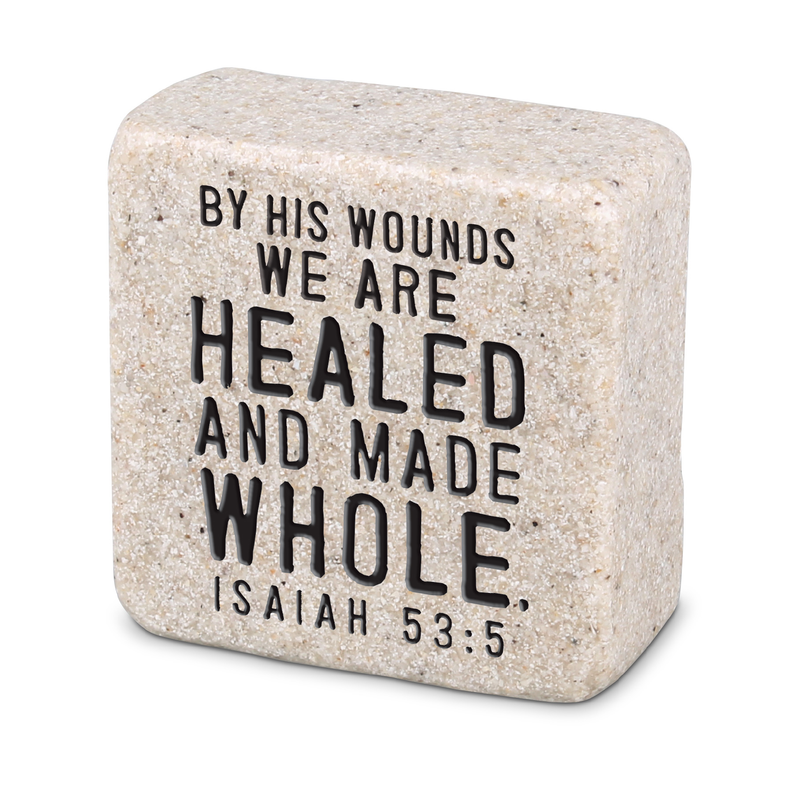 Scripture Block By His Wounds