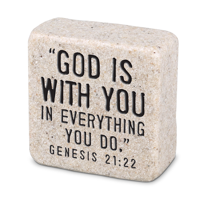 Scripture Block God Is With You