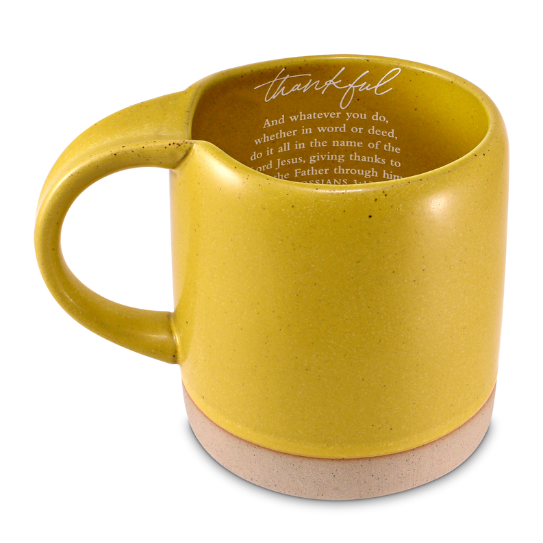 Ceramic Mug Crafted Inspiration Thankful
