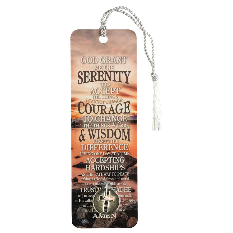 Tassel Coin Bookmark Serenity Prayer Sun