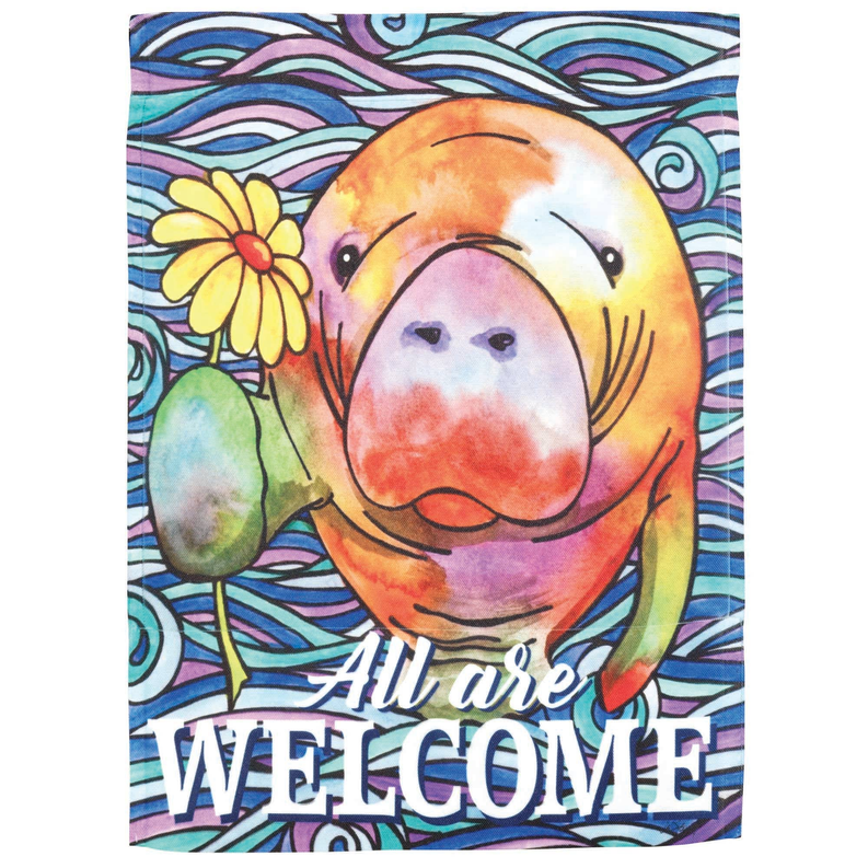 Flag All Are Welcome Manatee