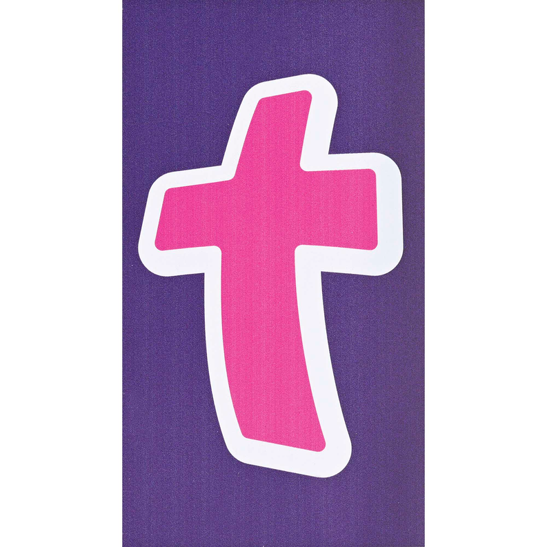 Magnet Pink Cross 2.75x5