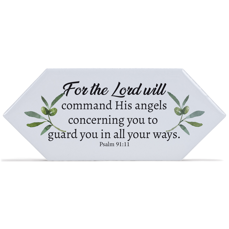 Tabletop Tile Ps.91:11 Lord Will Command