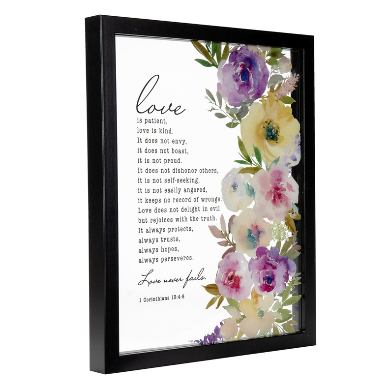 Framed Wall Art 1Cor.13:4-8 Love Is