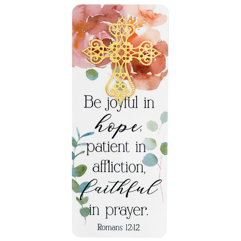 Embellished Bookcard Rom.12:12 Be Joyful