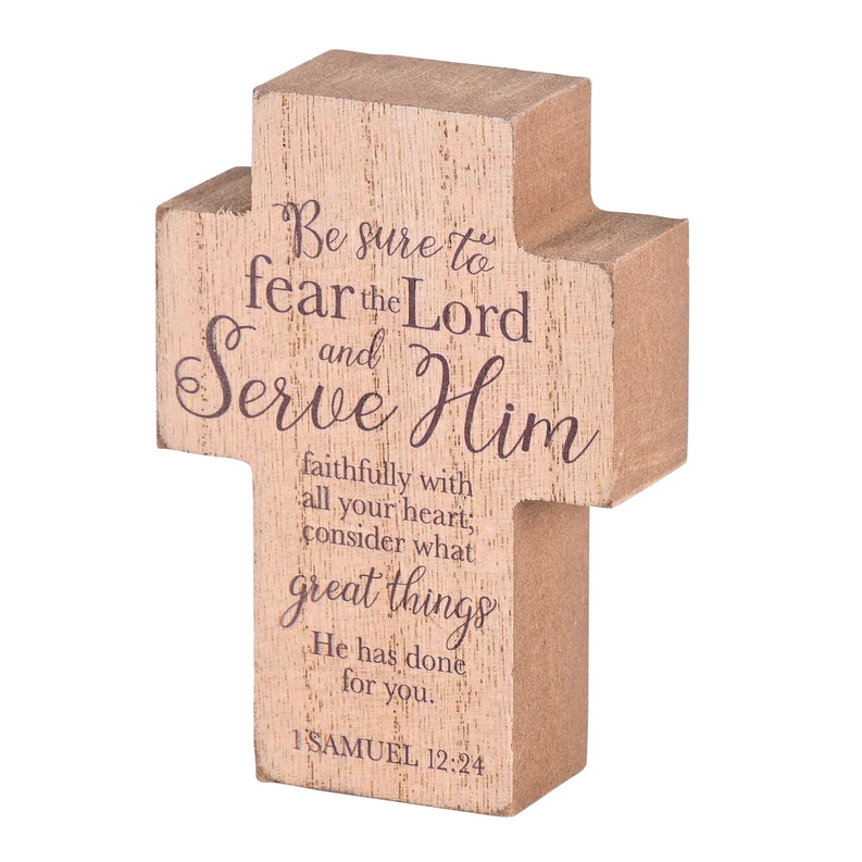 Tabletop Plaque Cross Serve Him