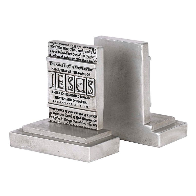 Bookends Names Of Jesus Resin