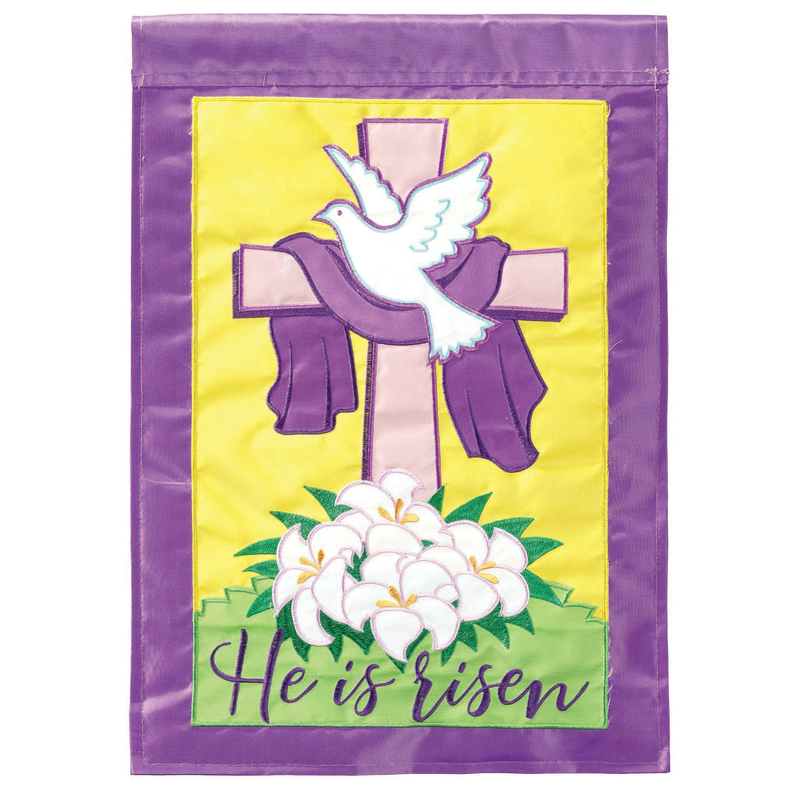 He Is Risen Flag Poly