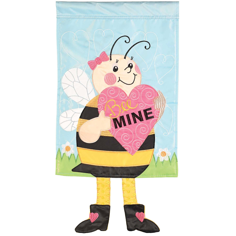 Crazy Leg Garden Flag Bee Mine Polyester