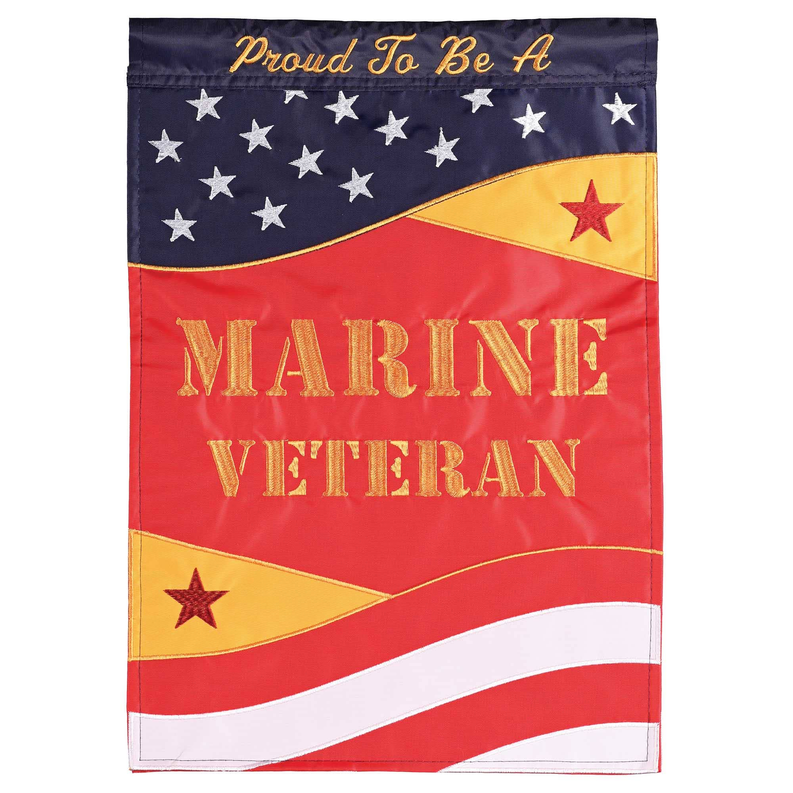 Flag Proud To Be A Marine Veteran
