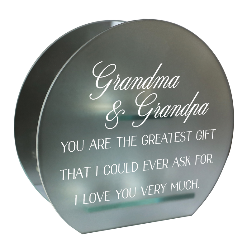 Tealight Grandma & Grandpa Grey Large