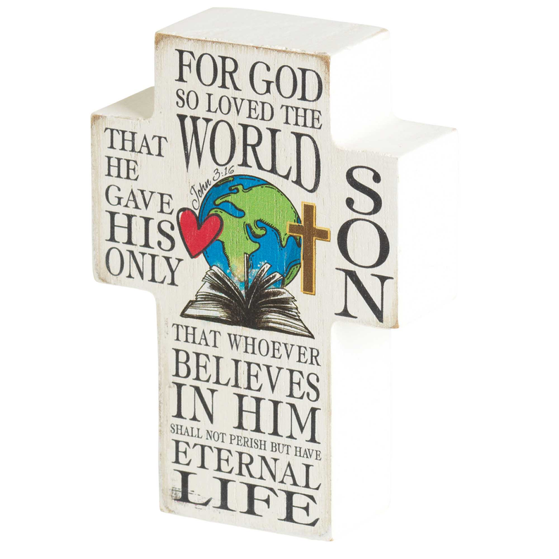 Tabletop Plaque Cross For God So