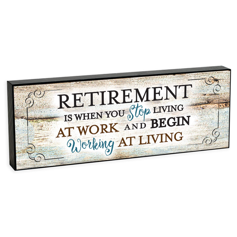 Tabletop Plaque Retirement Double Sided