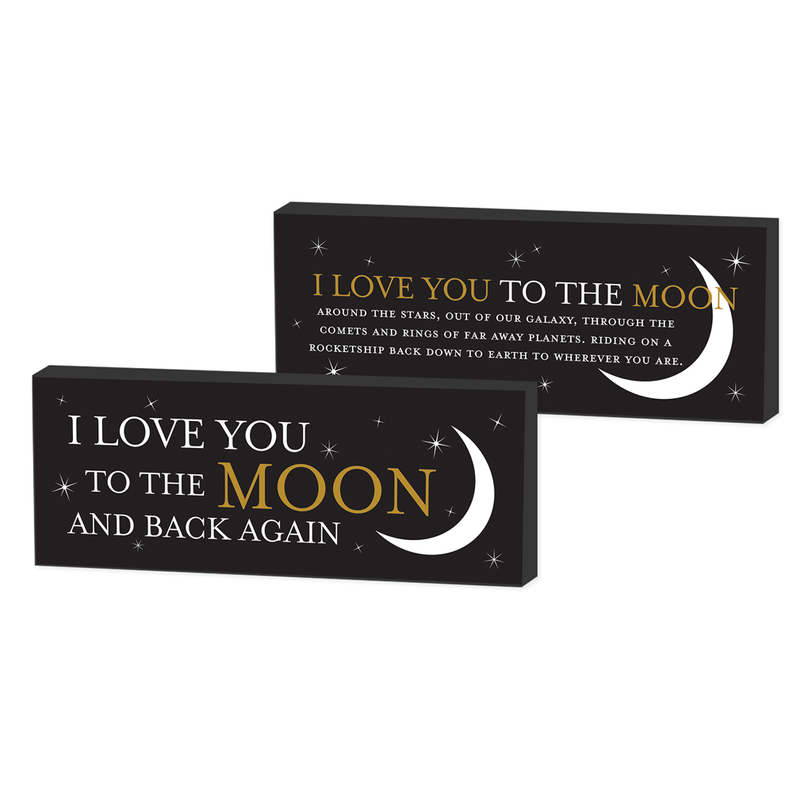 Tabletop Plaque Love You To The Moon