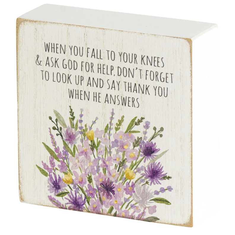 Tabletop Plaque When You Fall To Your