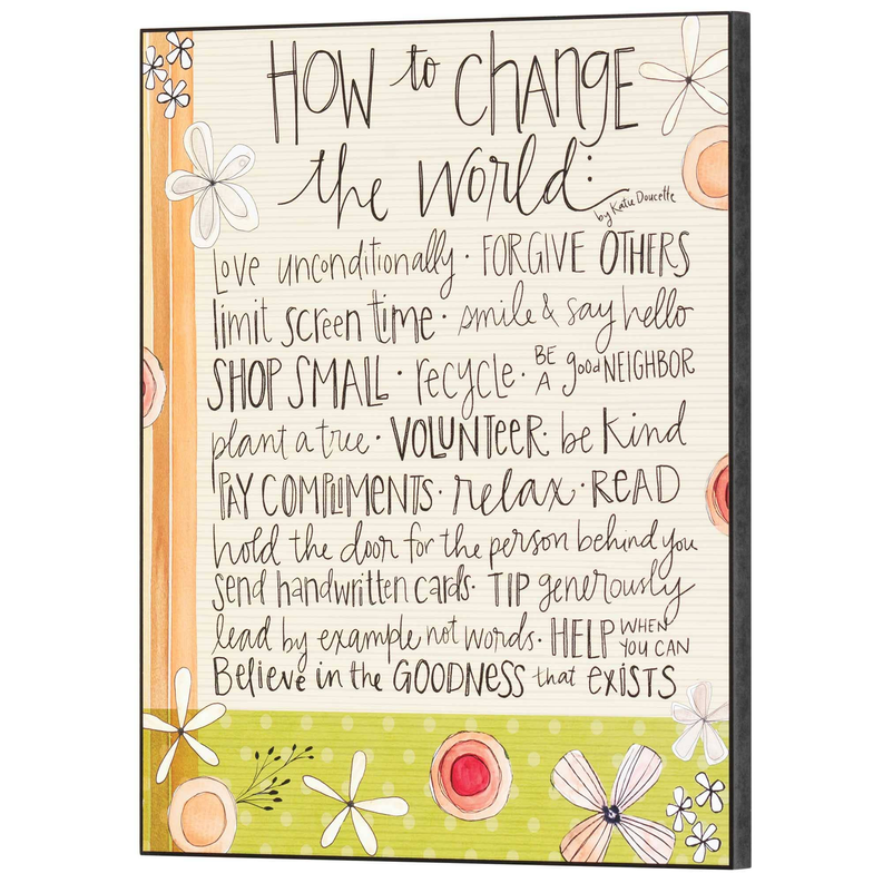 Wall Plaque How To Change The World