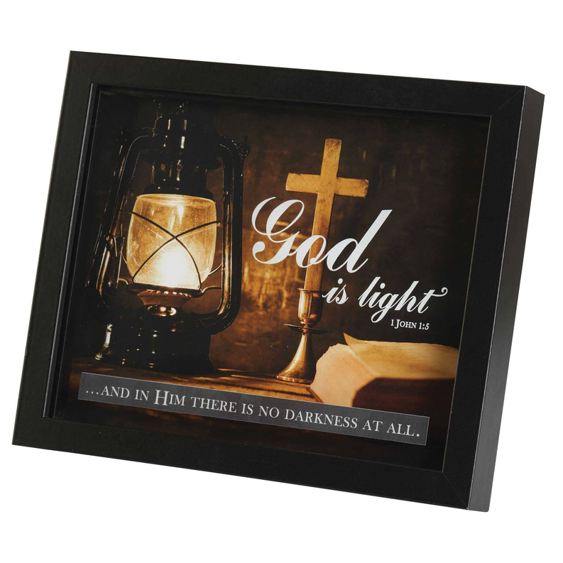 Framed Wall Art God Is Light 1 John 1:5