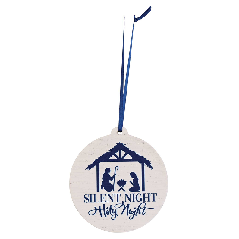 Ornament Silent Night Creche Silhouette