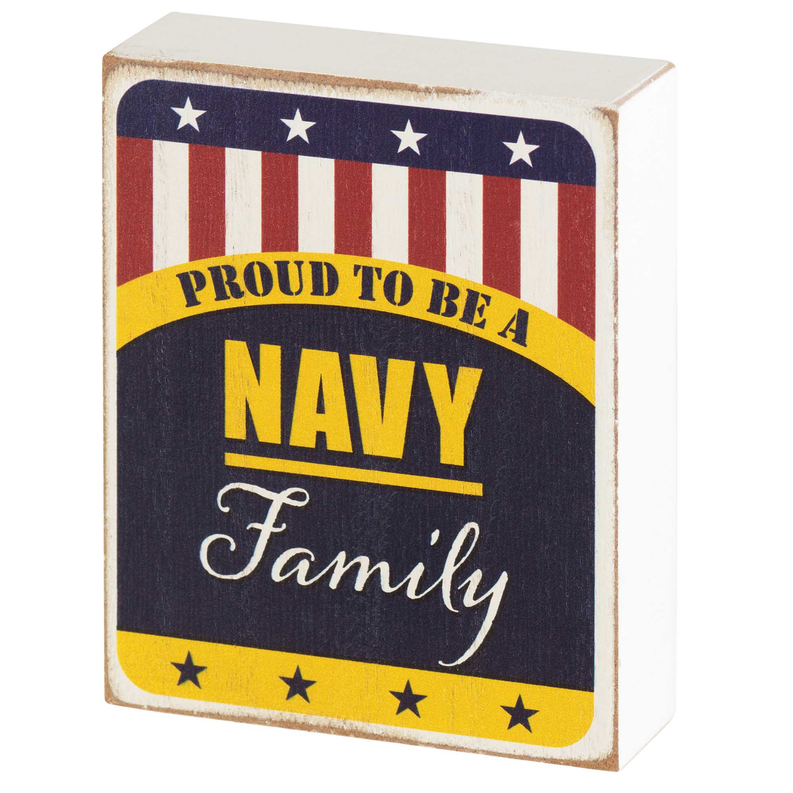 Tabletop Plaque Navy Family