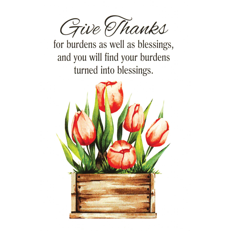Itty Bitty Card Give Thanks For Burdens