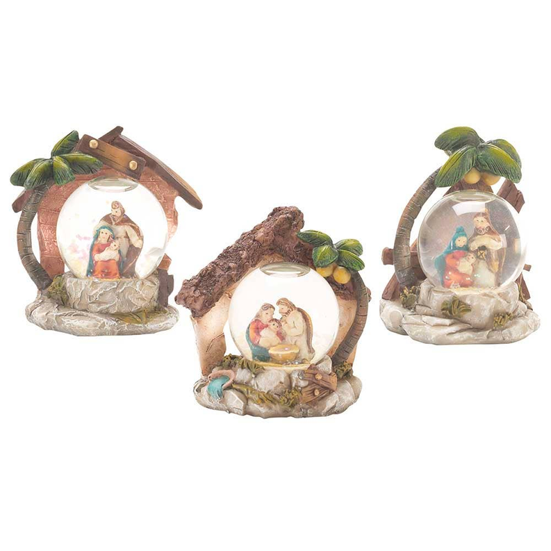 Nativity With Waterball Assortment In Display Box