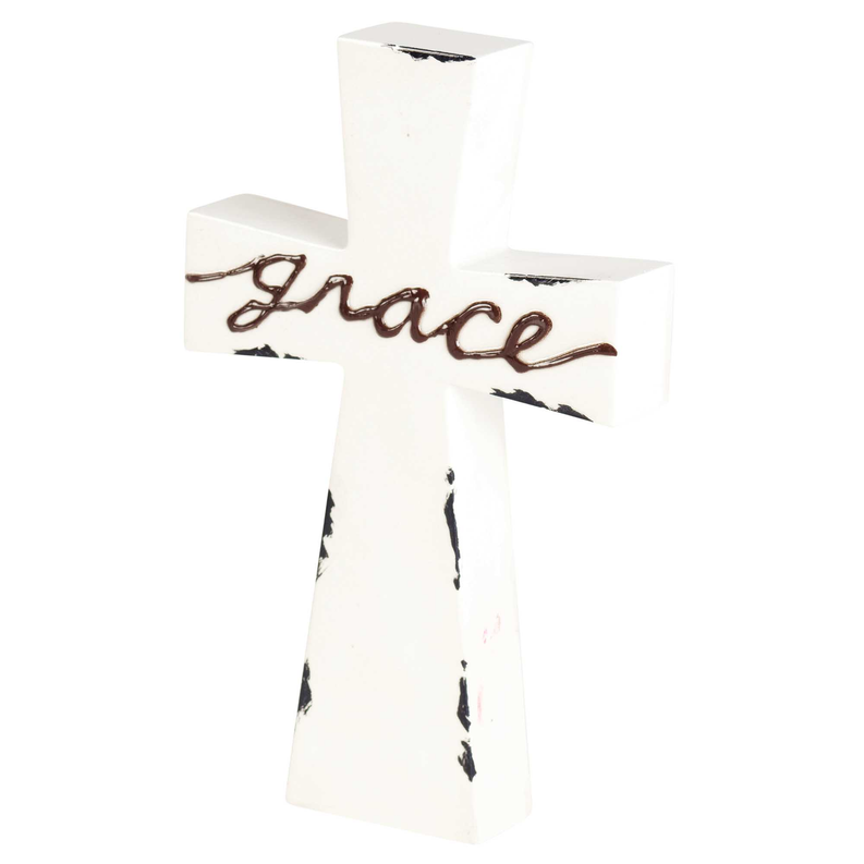 Tabletop Cross Grace Enamel-look