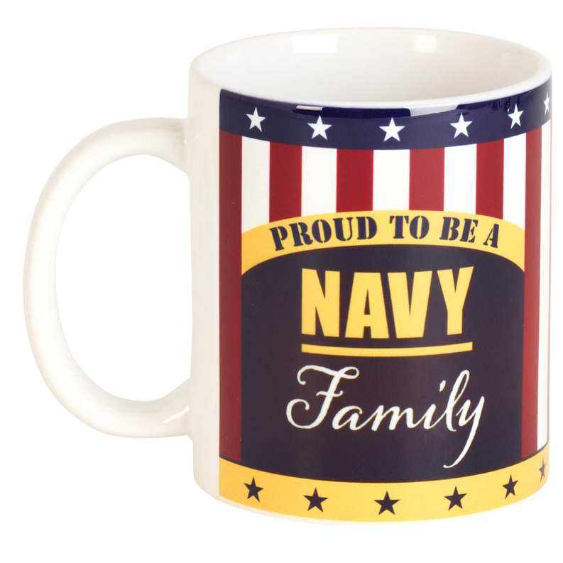 Mug Ceramic Proud Navy Family